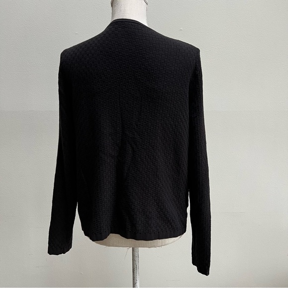Ann Taylor Factory Black Zip Front Sweater with Gold Zipper - Picture 6 of 9